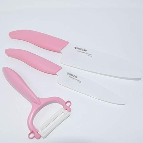 Kyocera Santoku Knife and Peeler Set, Pink - Image 6