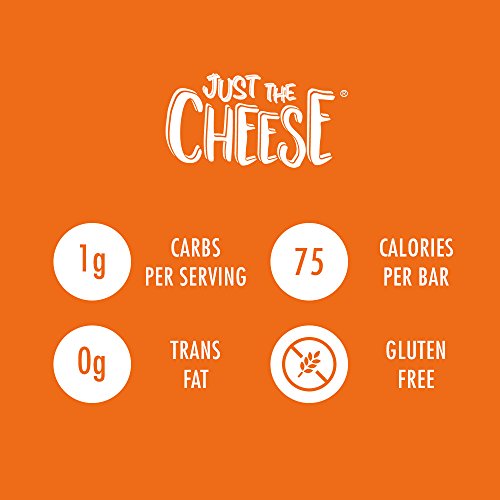Just the Cheese Bars 12-pack, Crunchy Baked Low Carb Snack Bars. 100% Natural Cheese. High Protein and Gluten Free (Aged Cheddar) - Image 3