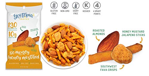 Youtopia Snacks Delicious 130-calorie Snack Packs, High-Protein Low-Sugar Low-calorie Gluten-free GMO-free Healthy Snacks, 1oz Snack Packs (Pack of 10), Variety Pack - Image 5