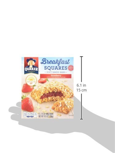 Quaker Breakfast Squares, Variety Pack, Apple Cinnamon & Strawberry, Pack of 4 Boxes, 5 Bars Per Box - Image 11
