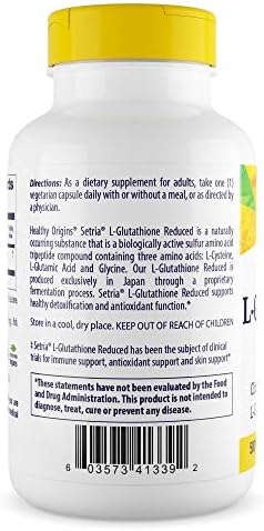 Healthy Origins L-Glutathione (Setria) 500 mg, 150 Veggie Caps - Image 7