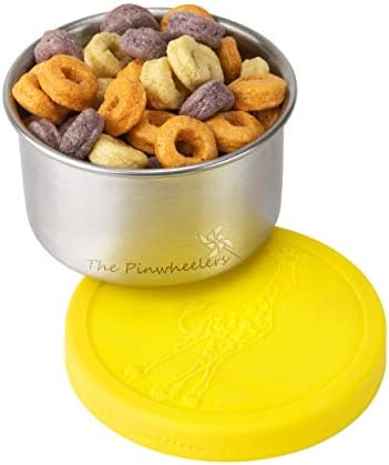 The Pinwheelers Mini Stainless Steel Food Containers Set of 3x3.7 oz with Leak Proof Silicone Lids, Perfect for Kids Snack Containers, Condiment Cups, Dipping Sauces, Dressing Container (Safari Trio) - Image 9