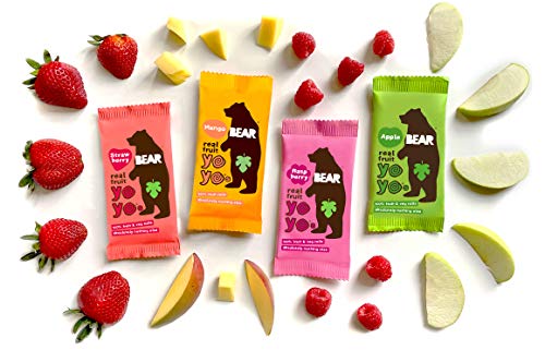 BEAR - Real Fruit Yoyos - Strawberry - 0.7 Ounce (12 Count) - No added Sugar, All Natural, non GMO, Gluten Free, Vegan - Healthy on-the-go snack for kids & adults - Image 6