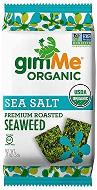 gimMe Organic Roasted Seaweed - Sea Salt - 12 Count - Keto, Vegan, Gluten Free - Great Source of Iodine and Omega 3’s - Healthy On-The-Go Snack for Kids & Adults - Image 2