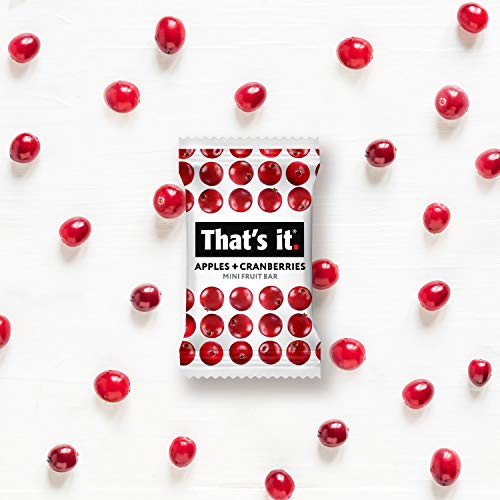 That’s It. Fun Size Fruit Bars Variety Pack(50 Pieces, 10g Each) With Apples + Bananas, Apples + Cranberries, Non-GMO, Paleo and Kosher Friendly, Gluten Free Breakfast Snacks - Image 6