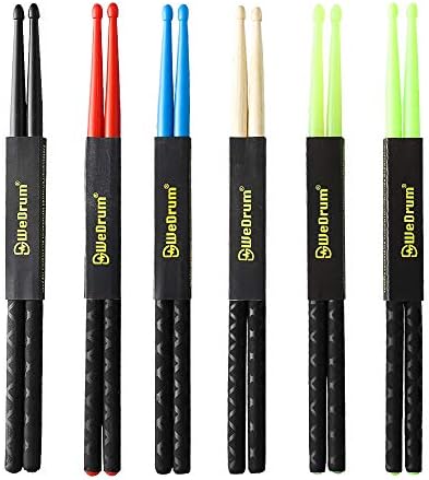 Drumsticks ANTI-SLIP Handles for Drum Set 5A Durable Exercise Wooden Drum Sticks for Adults, Musical Instrument Percussion Accessories. - Image 6