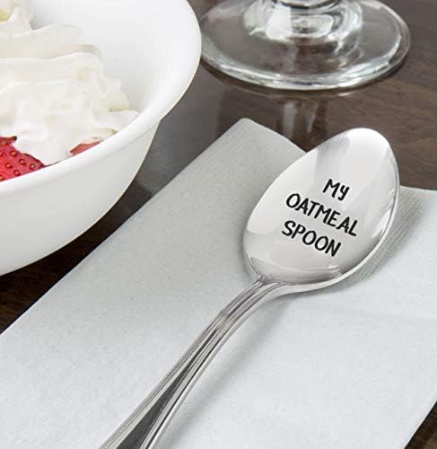 My Oatmeal Engraved Spoon For Cereal Lovers Healthy Eating Fitness Goals Foodie Oats Spoon Gift My oatmeal Gift Food Lovers Gift Idea - Image 4