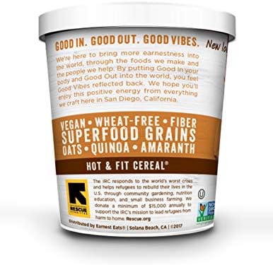 Earnest Eats Gluten-Free Superfood Oatmeal, Quinoa, Oats & Amaranth, Vegan, Healthy Snack, Mayan Blend, 2.35oz Cup, 12-Pack - Image 3