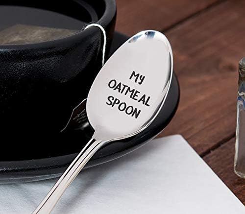 My Oatmeal Engraved Spoon For Cereal Lovers Healthy Eating Fitness Goals Foodie Oats Spoon Gift My oatmeal Gift Food Lovers Gift Idea - Image 3