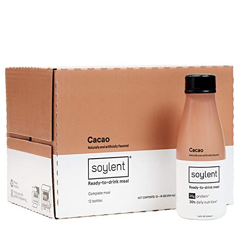 Soylent Cacao (Chocolate) Plant Protein Meal Replacement Shake, 14 fl oz, 12 Bottles - Image 2
