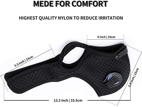 GORTES 1children's bicycle face towel, 2 adult breathing valves, haze dust facial health exercise protection with 2 filters - Image 4