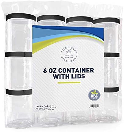 Slime Containers with Water-tight Lids (6 oz, 12 Pack) - Clear Plastic Food Storage Jars - Great for your slime kit - BPA Free - Image 5