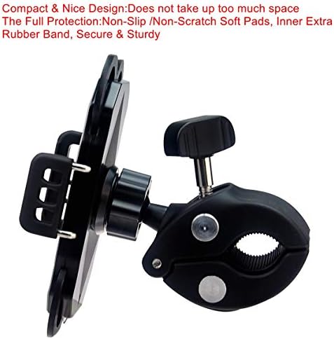DHYSTAR Cell Phone Holder Mount Clip for Golf Cart Accessories,Music Mic Microphone Stand Pole Boom,Wheelchair Walker,Stroller,Stationary Exercise Spin Bike,Bicycle,Clamp Fits Most Smartphones - Image 2