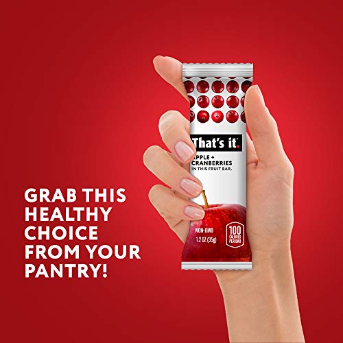 That's it. Apple+Cranberry 100% Natural Real Fruit Bar, Best High Fiber Vegan, Gluten Free Healthy Snack, Paleo for Children & Adults, No Preservatives Energy Food (12 Pack) - Image 9