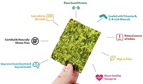 gimMe Organic Roasted Seaweed - Sea Salt - 12 Count - Keto, Vegan, Gluten Free - Great Source of Iodine and Omega 3’s - Healthy On-The-Go Snack for Kids & Adults - Image 6