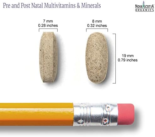 Nova Scotia Organics Prenatal and Postnatal Multivitamins & Minerals (180 Caplets); Certified Organic; Vegetarian; Whole Food Sourced Vitamins and Minerals; Natural Folate from Organic Lemon Peel - Image 4