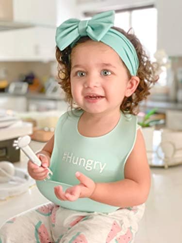 Ali+Oli Modern Bucket Bib Set for Boys (2pk) BPA Free Eco Friendly Waterproof & Easy to Clean - Soft Silicone Bibs with Food Catcher Pouch and Adjustable Snaps for any Size Baby or Toddler (Grey/Blue) - Image 9