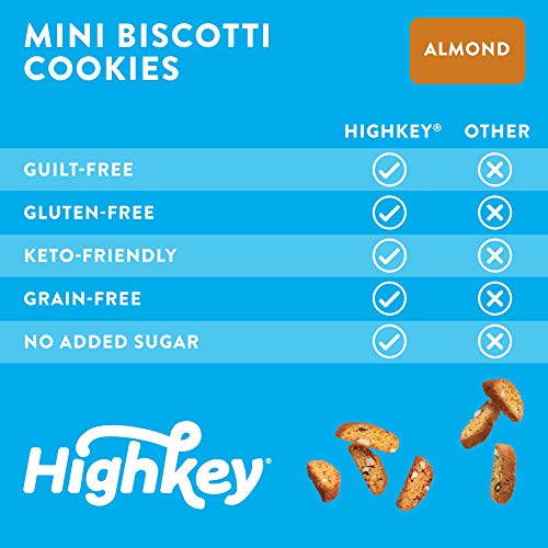 Highkey Keto Snacks Low Carb Biscotti Cookies - Grain & Gluten Free Foods - No Sugar Added Treats - Healthy European Dessert Food - Biscuit Cookie - Diabetic, Ketogenic & Paleo Diet Snack - Almond - Image 7