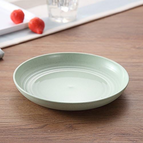 4pcs Set 7.9'' Round Food Plate Dish Saucer Healthy Wheat Straw Eco Friendly Biodegradable Unbreakable Dinner Plates Dinnerware Dishes Set - Image 8
