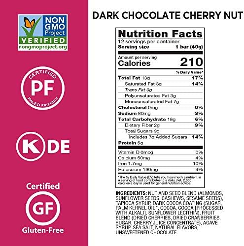 Caveman Foods Paleo-Friendly Nutrition Bar Dark Chocolate Cherry Nut, 1.4 Ounce (12 Count Box) - Image 5