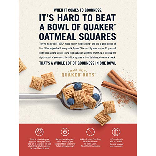Quaker Oatmeal Squares Breakfast Cereal, Brown Sugar & Cinnamon Variety Pack (3 Pack) (00030000562437) - Image 3
