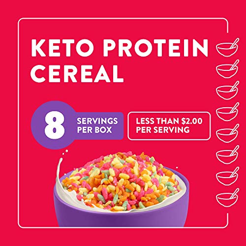 HighKey Protein Snacks - Keto Breakfast Cereal - 0 Net Carb & Zero Sugar, Gluten & Grain Free Cereals Snack Food - Paleo, Diabetic, Ketogenic Diet Friendly Pebbles - Healthy Grocery Foods - Fruity - Image 7