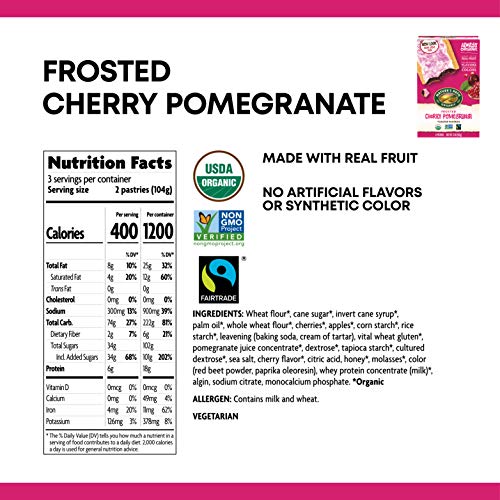 Nature's Path Organic Toaster Pastries, Frosted Cherry Pomegranate, 6 Count - Image 5