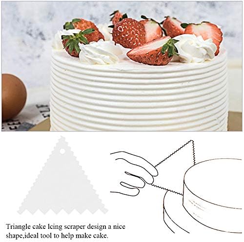 ManYee Icing Smoother Scraper 7 Pack Cake Scraper Smoother Set Plastic Cake Smoother Butter Cream Cake Edge Decorating Tools for Cake Baking - Image 6