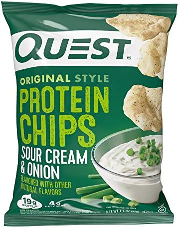 Quest Nutrition Protein Chips, Sour Cream & Onion, Pack of 12