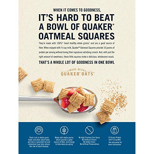 Quaker Oatmeal Squares Breakfast Cereal, Brown Sugar & Cinnamon Variety Pack (3 Pack) (00030000562437) - Image 6