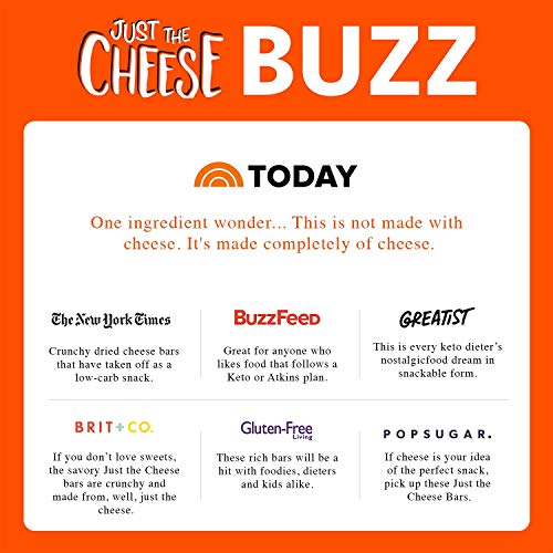 Just the Cheese Bars 10-pack, Crunchy Baked Low Carb Snack Bars. 100% Natural Cheese. High Protein and Gluten Free (Aged Cheddar) - Image 6