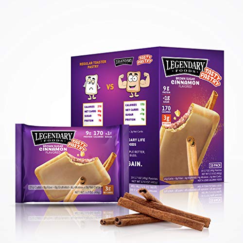 Legendary Foods Tasty Pastry Toaster Pastries | Low Carb/Keto Breakfast | No Added Sugar | Balanced Keto Snacks to Go | Gluten Free | Just Pop in the Microwave! (Brown Sugar Cinnamon, 1.7oz 10 Pack) - Image 4