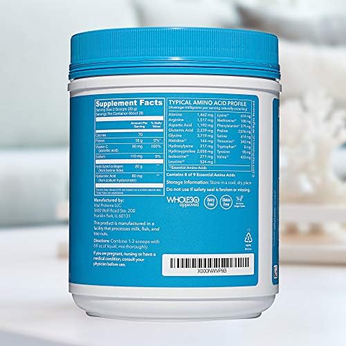 Vital Proteins Collagen Peptides Powder - Pasture Raised, Grass Fed, unflavored 20 oz - Image 2