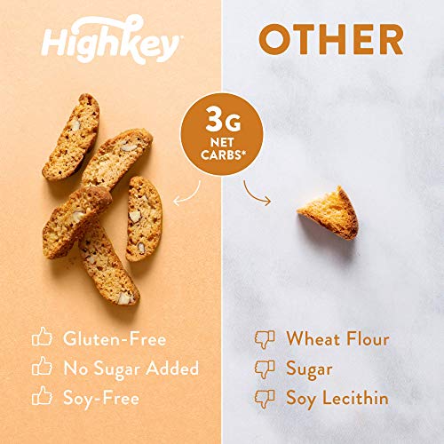 Highkey Keto Snacks Low Carb Biscotti Cookies - Grain & Gluten Free Foods - No Sugar Added Treats - Healthy European Dessert Food - Biscuit Cookie - Diabetic, Ketogenic & Paleo Diet Snack - Almond - Image 6