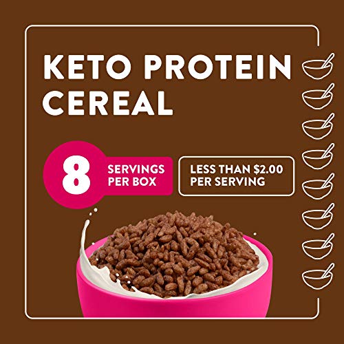 HighKey Protein Snacks - Keto Breakfast Cereal - 0 Net carb & Zero Sugar, Grain & Gluten Free Cereals Snack - Non GMO Food - Paleo, Diabetic, Ketogenic Friendly Flakes - Healthy Grocery Foods - Cocoa - Image 7