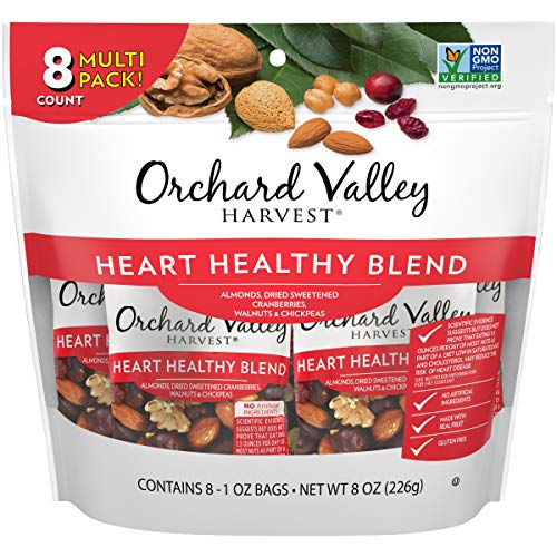 ORCHARD VALLEY HARVEST Heart Healthy Blend, 1 oz (Pack of 8), Non-GMO, No Artificial Ingredients
