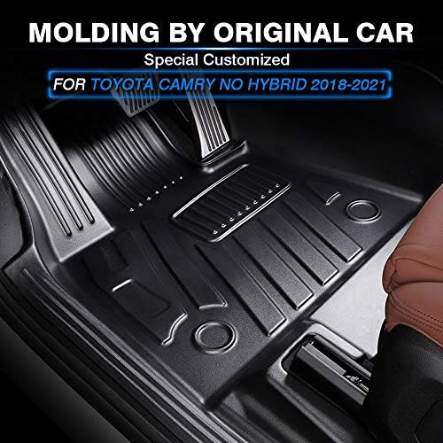 Mixsuper Floor Mat Custom Fit All Weather 5D Protect Covered The Door Sill Durable Odorless Carpet Liner Set for 2018-2021 Toyota Camry No-Hybrid - Image 2