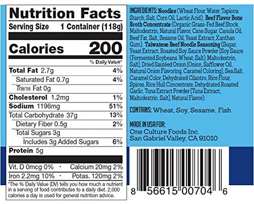 One Culture Foods Bone Broth Instant Cup Noodles, Variety - Natural - Non-GMO (Pack of 8) - Image 6