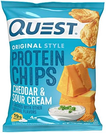 Quest Nutrition Protein Chips, Cheddar & Sour Cream, Pack of 12