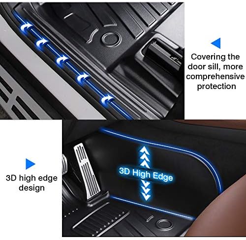 Mixsuper Floor Mat Custom Fit All Weather 5D Protect Covered The Door Sill Durable Odorless Carpet Liner Set for 2018-2021 Toyota Camry No-Hybrid - Image 5