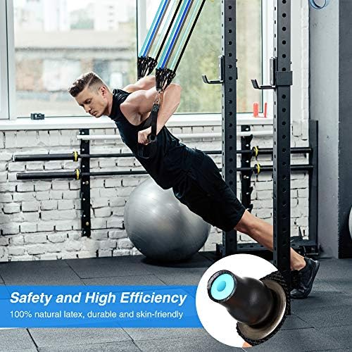 PONOSIR Exercise Resistance Bands Set - Workout Resistant Bands with Handle for Men/Women, Upgraded 12PC Home Fitness Equipment Stretch Tubes Bands Door Resistance Rope Cords, Stackable up to 100lbs - Image 3