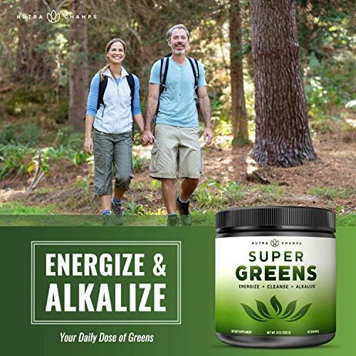 Super Greens Powder Premium Superfood - 20+ Organic Green Veggie Whole Foods - Wheat Grass, Spirulina, Chlorella & More - Antioxidant, Digestive Enzyme & Probiotic Blends | Vegan Juice Supplement - Image 5