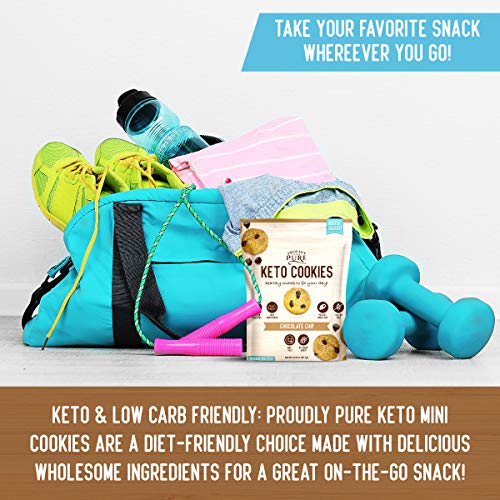 Proudly Pure Mini Bite Size On the Go 3 Pack Keto Cookie Chocolate Chip Snacks - Healthy Low Carb, Diet Friendly, Tasty and Delicious Gluten Free Food Treats Made With Real All Natural Ingredients - Image 4