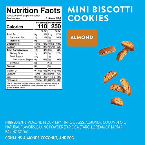 Highkey Keto Snacks Low Carb Biscotti Cookies - Grain & Gluten Free Foods - No Sugar Added Treats - Healthy European Dessert Food - Biscuit Cookie - Diabetic, Ketogenic & Paleo Diet Snack - Almond - Image 5