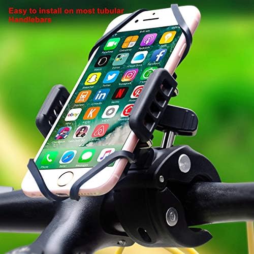 DHYSTAR Cell Phone Holder Mount Clip for Golf Cart Accessories,Music Mic Microphone Stand Pole Boom,Wheelchair Walker,Stroller,Stationary Exercise Spin Bike,Bicycle,Clamp Fits Most Smartphones - Image 6