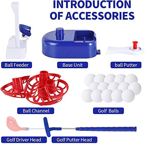 iPlay, iLearn Kids Golf Toys Set, Outdoor Lawn Sport Toy, Training Golf Balls & Clubs Equipment, Indoor Exercise, Outside Yard Active Gifts for 3 4 5 6 7 8 Year Olds Boys Toddlers Children Girls - Image 2