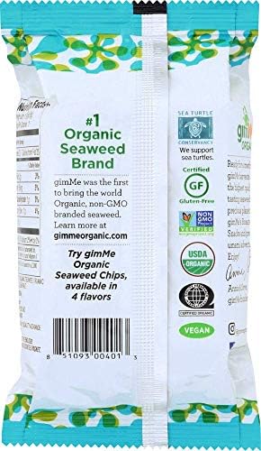 gimMe Organic Roasted Seaweed - Sea Salt - 12 Count - Keto, Vegan, Gluten Free - Great Source of Iodine and Omega 3’s - Healthy On-The-Go Snack for Kids & Adults - Image 3