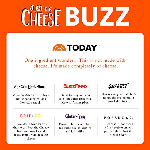 Just the Cheese Bars 12-pack, Crunchy Baked Low Carb Snack Bars. 100% Natural Cheese. High Protein and Gluten Free (Aged Cheddar) - Image 7