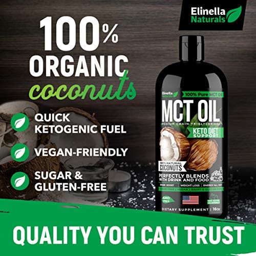Organic MCT Oil for Brain, Energy & Weight Loss Boost - Made in USA - 100% Natural Pure Coconut Oil - Premium Metabolism Booster & Workout Enhancer - Keto & Paleo Friendly - Cruelty-Free - 16 oz - Image 3