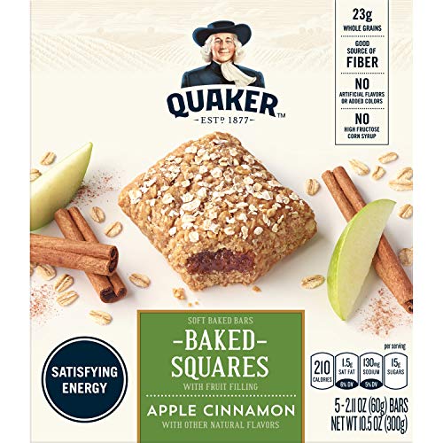 Quaker Breakfast Squares, Variety Pack, Apple Cinnamon & Strawberry, Pack of 4 Boxes, 5 Bars Per Box - Image 7